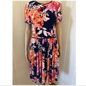 Maggy London Azalea Floral Pleated Dress